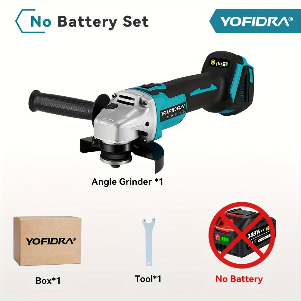2000w Brushless Electric Angle Grinder Polisher 125mm, Power Tool for Makita 18V Battery (battery Not Included)