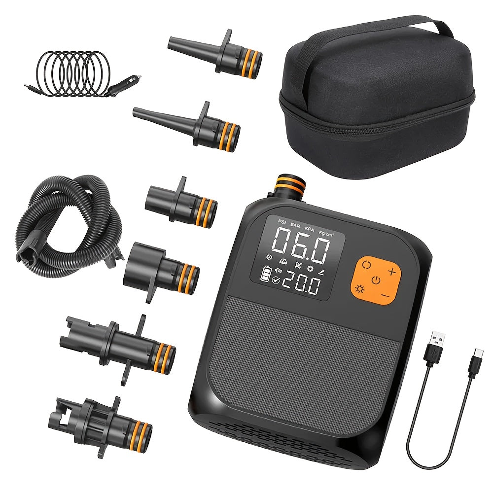 Electric Air Pump Wireless Air Pump 80W Wireless SUP Pump Tire Inflator Dual-Stage Battery Paddle Board Pump for Inflatables Without Battery