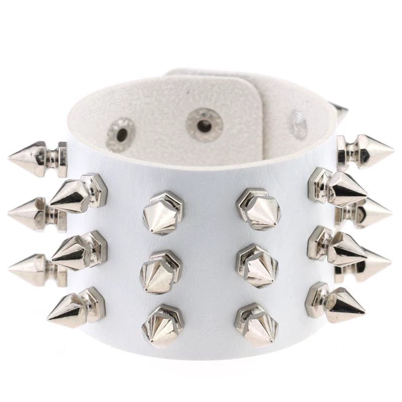 Punk style European and American exaggerated leather bracelet rivet bracelet hip hop street dance street shot wristband men's and women's jewelry personalized bracelet