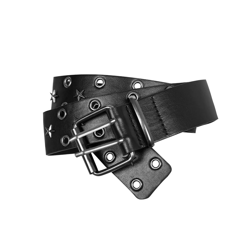 Y2k personality punk rivet retro love wings casual pink belt men and women same belt