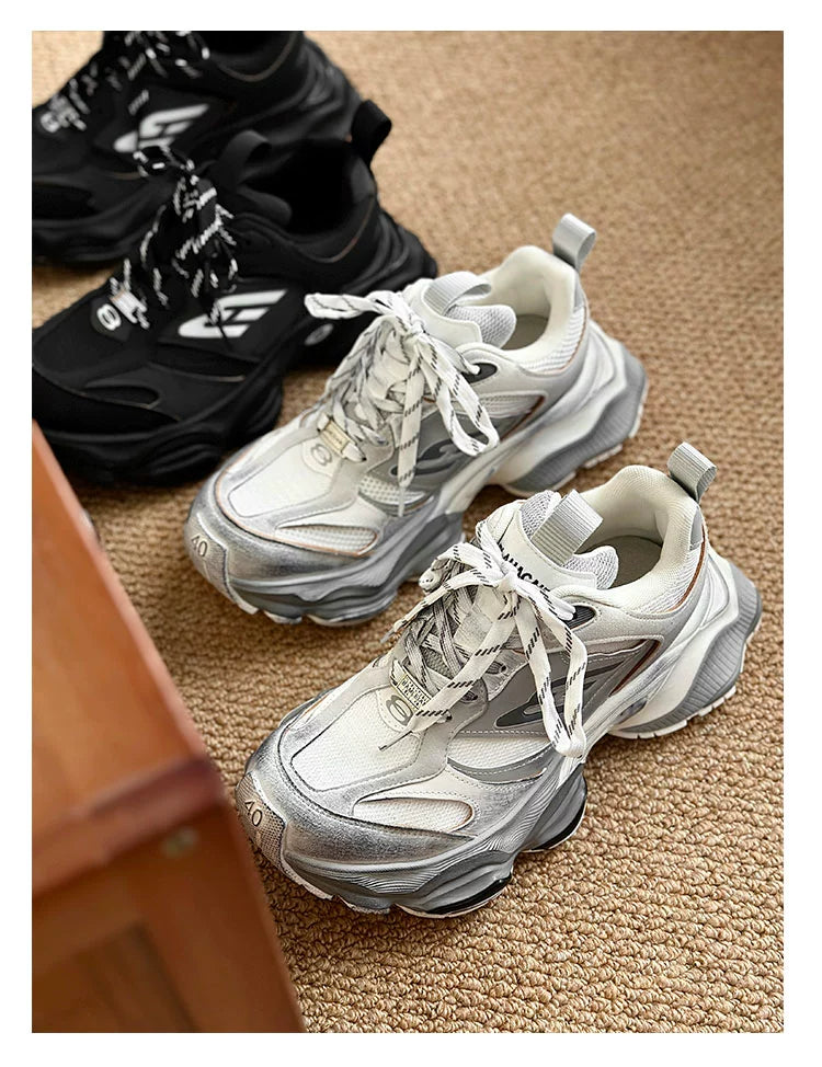 Daddy shoes men's and women's Paris star catwalk models thick-soled heightening couples sports and leisure trendy shoes