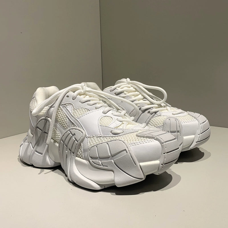 European station 2024 new dad shoes men and women the same couple tire shoes lace-up casual platform sports shoes ins