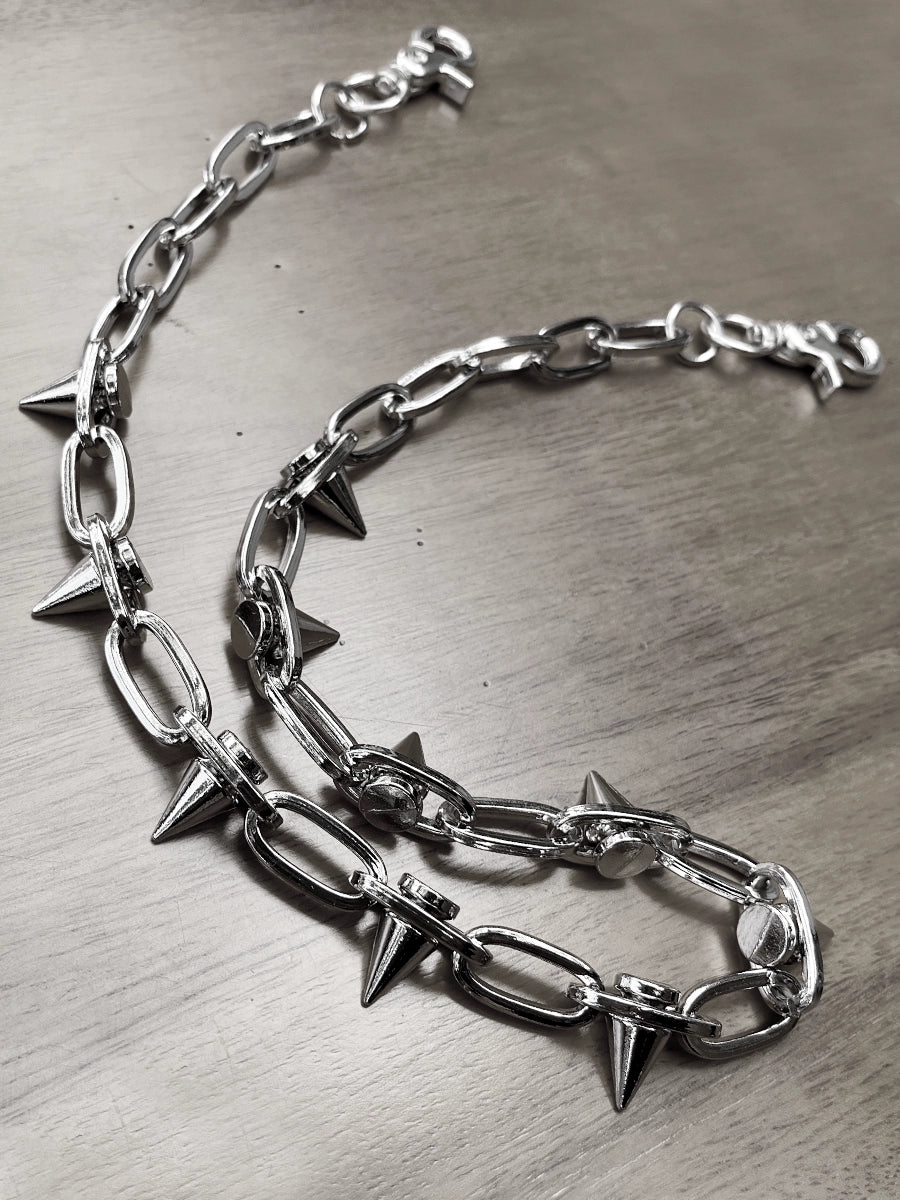 Punk Metal Rivets Spikes Bullets Waist Chains Rock Jeans Chains Accessories High Street Trouser Chains