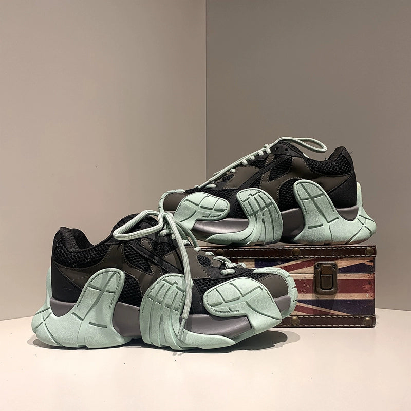 European station 2024 new dad shoes men and women the same couple tire shoes lace-up casual platform sports shoes ins