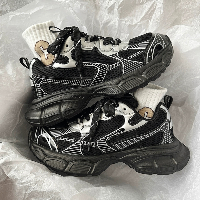 Retro old dad shoes women's 2024 new thick-soled heightening versatile sports and leisure shoes women