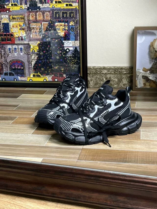 Paris style heightened 5CM~ grid polished dad shoes women's platform sports shoes old retro casual women's shoes