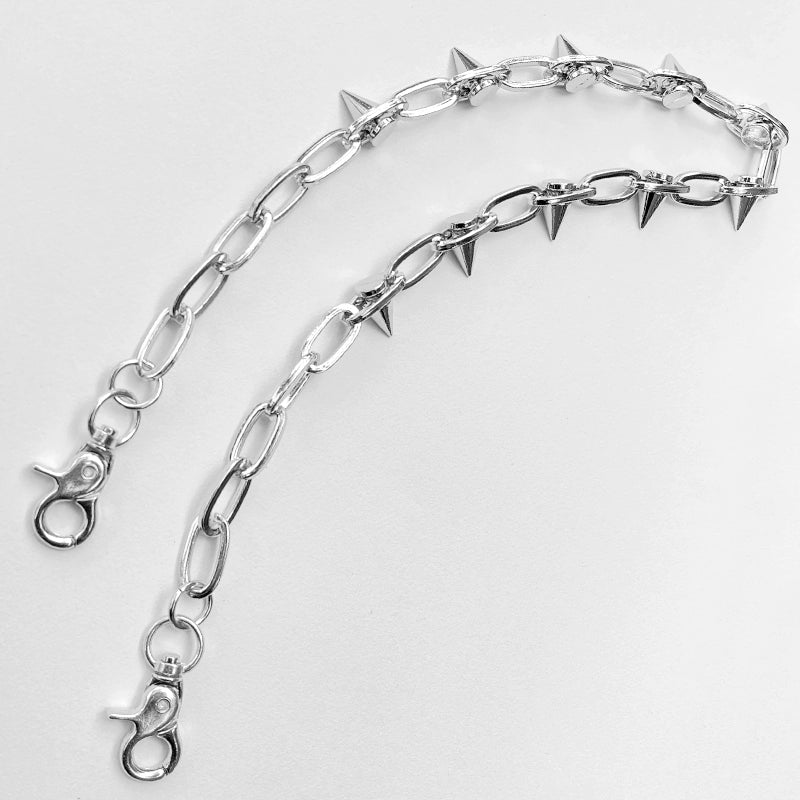 Punk Metal Rivets Spikes Bullets Waist Chains Rock Jeans Chains Accessories High Street Trouser Chains