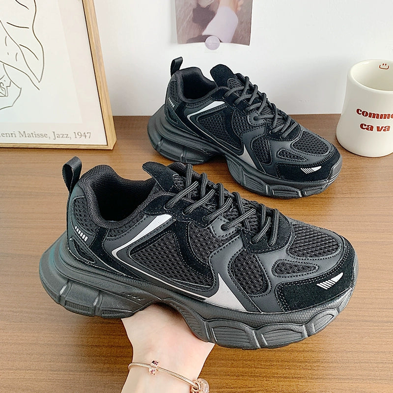 Retro old dad shoes women's 2024 new thick-soled heightening versatile sports and leisure shoes women