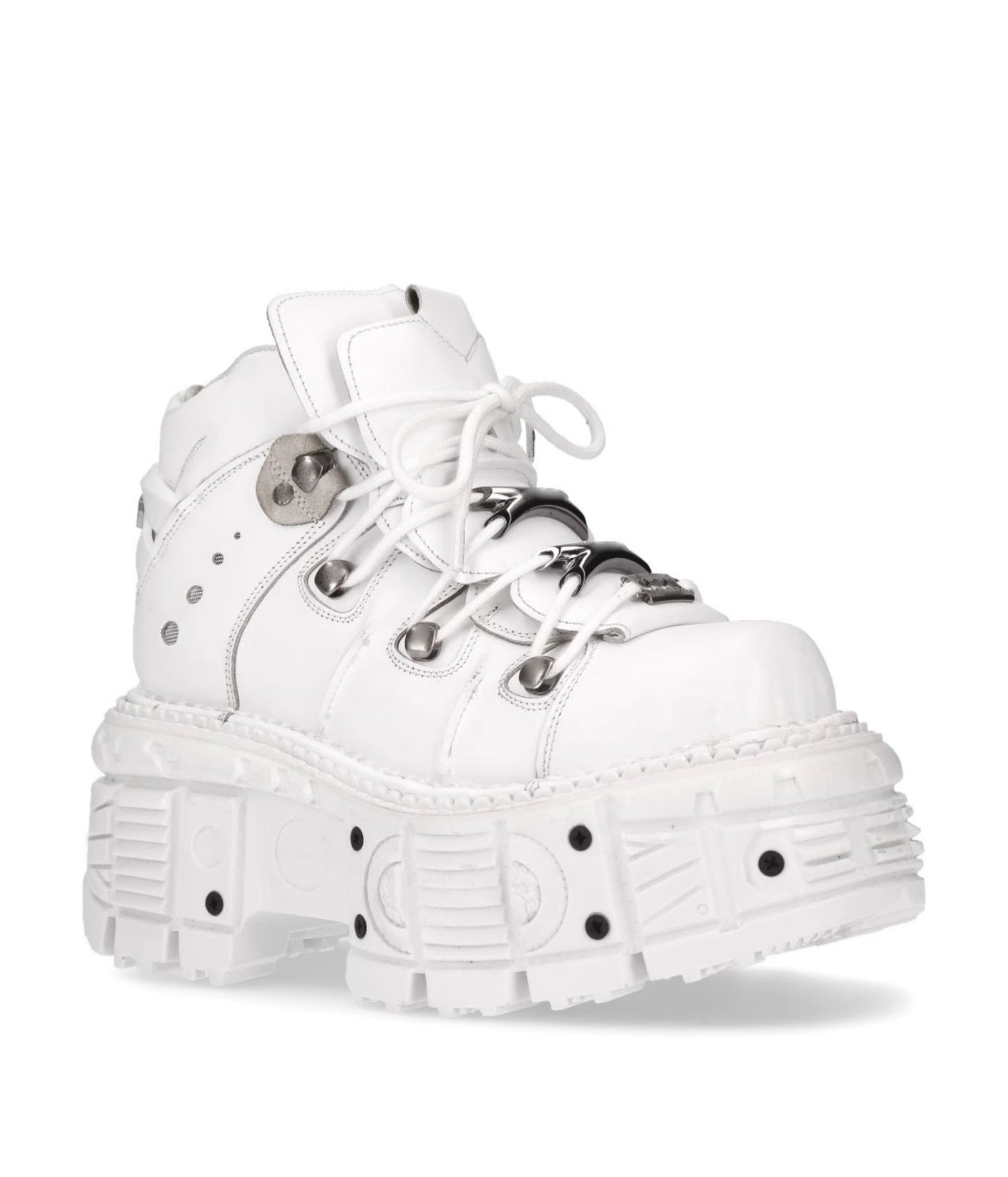 Vintage Spanish tank sole platform shoes rock metal heightening small leather shoes dark punk muffin couple single shoes