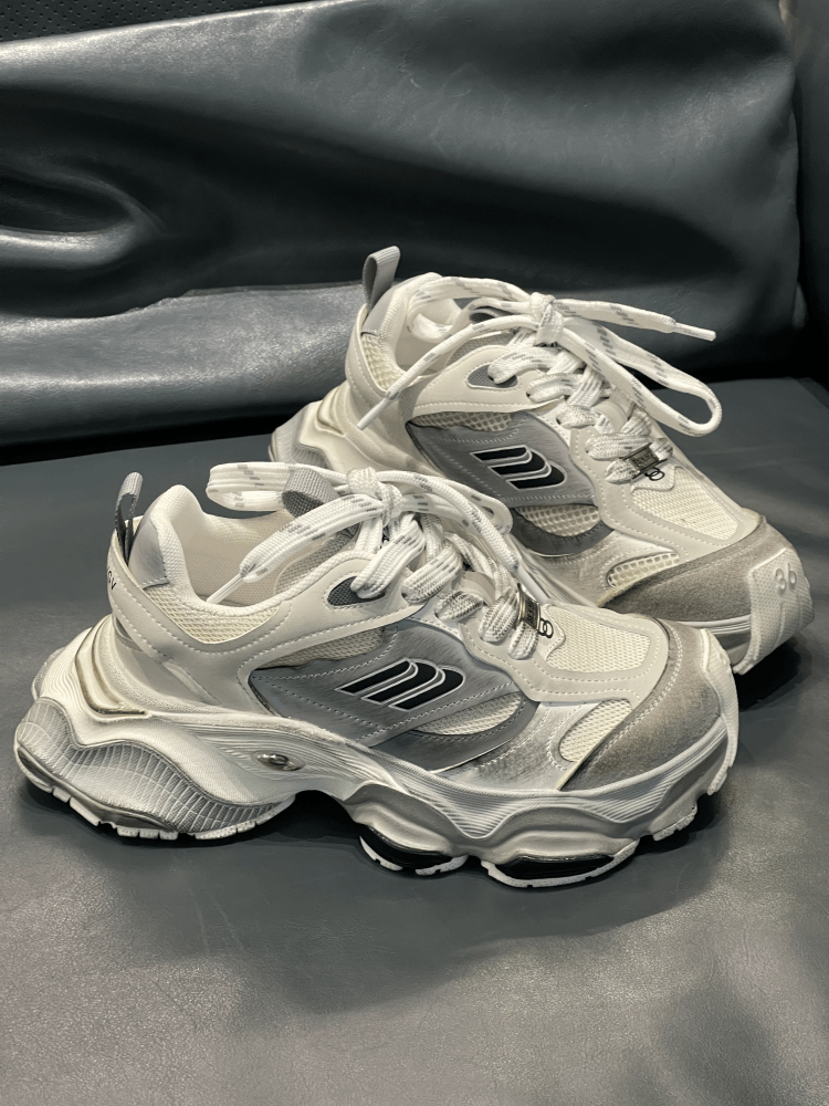 2024 winter new paris dad shoes women's retro old breathable thick-soled heightening sneakers couple