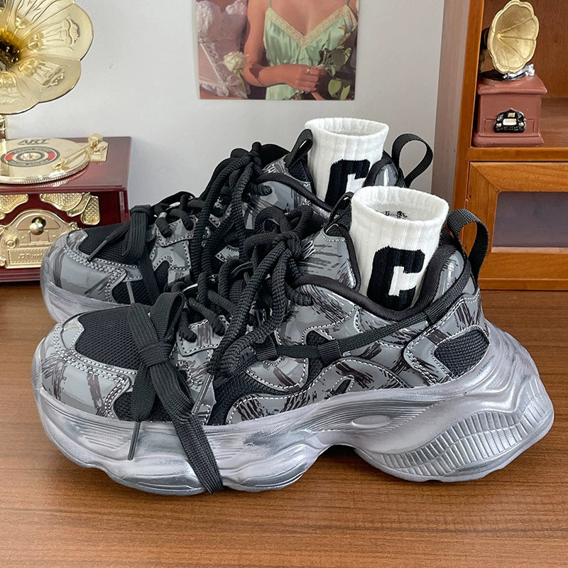 Retro old dad shoes women's 2024 new thick-soled heightening versatile sports and leisure shoes women