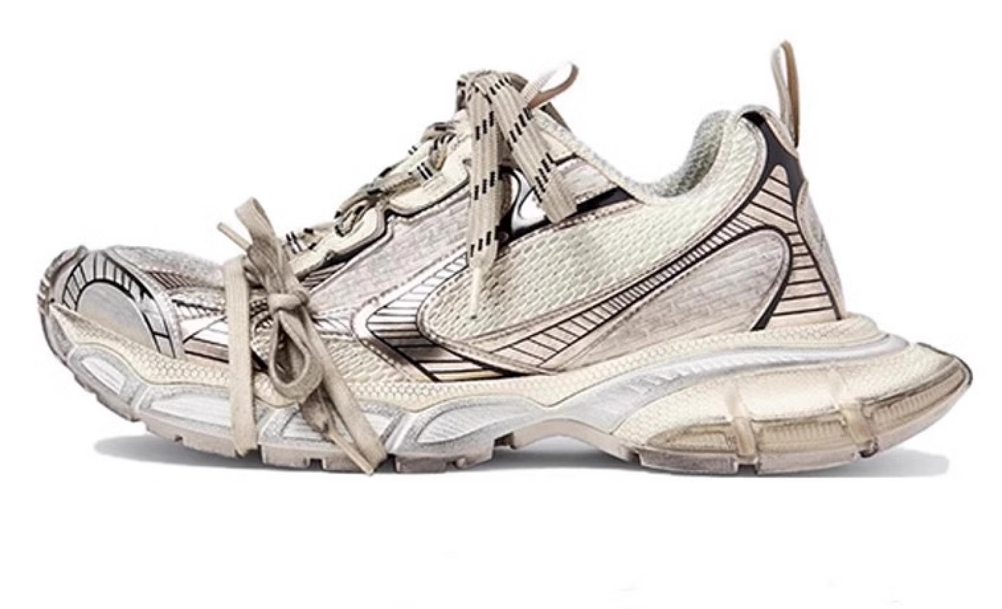Paris 3xl dad shoes women's old ninth generation 2024 spring new women's shoes heightening sports platform shoes tide