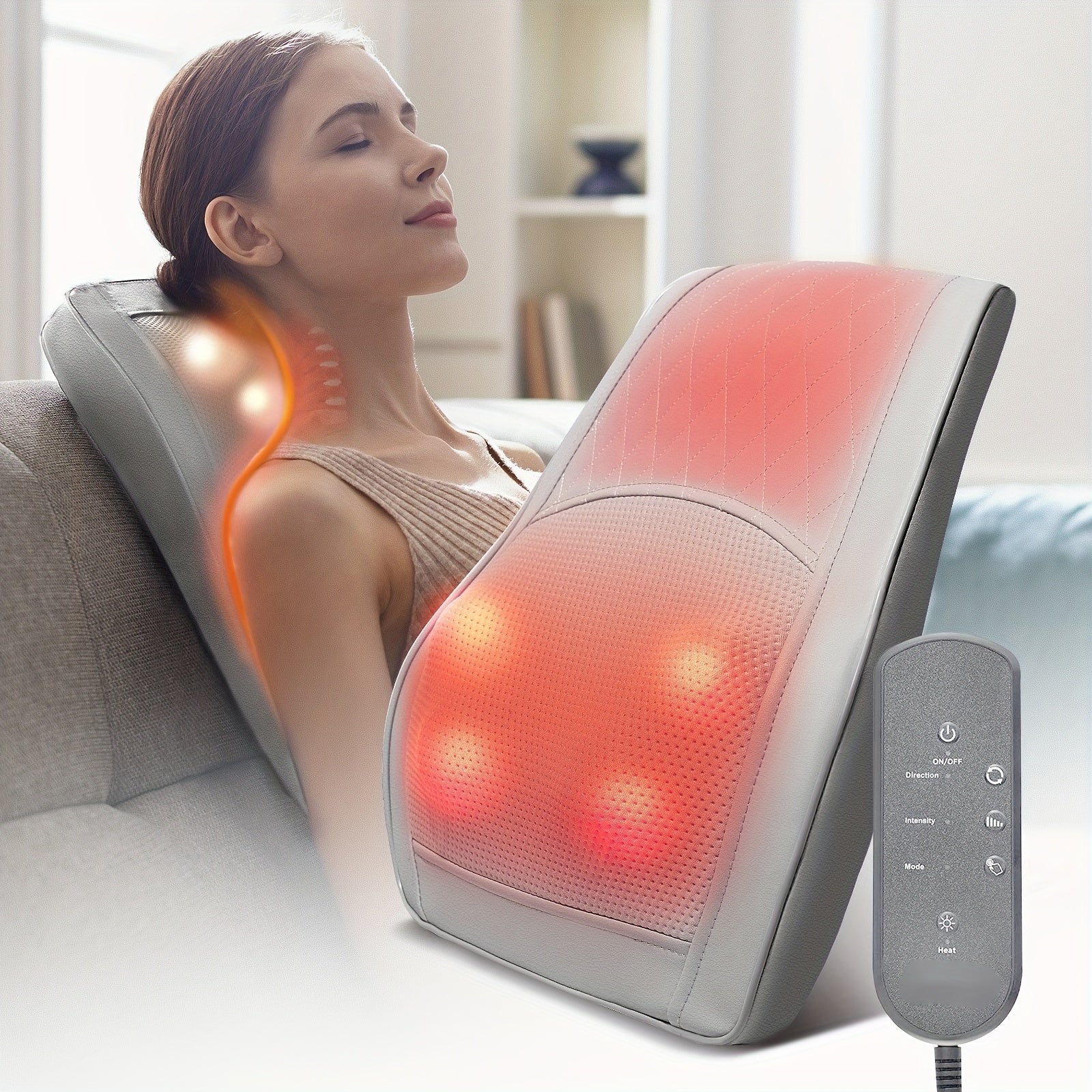 Ein Gerät mit Heizfunktion für Nacken- und Schultermassage - Mit Druck, Roll- und Vibrationsfunktionen, geeignet für Falle, Beine und Körper - Ein perfektes Geschenk für Männer und Frauen, ideal für den Einsatz zu Hause, im Büro und auf Reisen, Muttertags