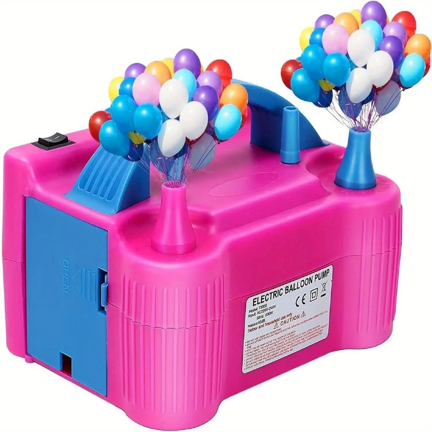 Luftballonpumpe Elektro 600W Tragbare Doppeldüsen-Ballonpumpe für Ballone