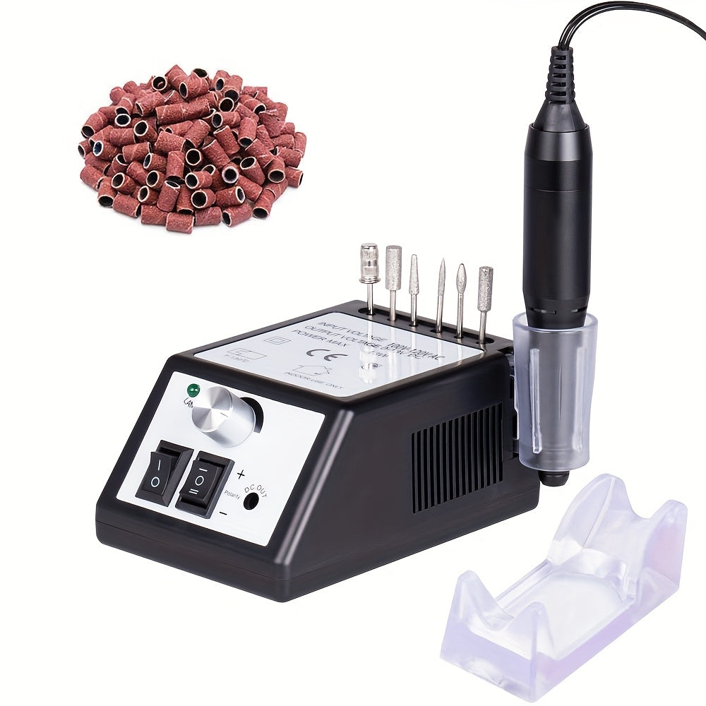 Professional Acrylic Nail Set with 20000RPM Electric Nail Drill for Nail Filing, Suitable for Gel Nail Polish Removal, Comes with 1 Pack of Sanding Bands.