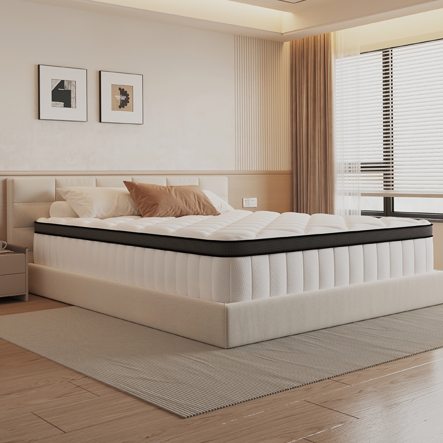 Gronfont Matratze 90x200/140x200cm, Höhe 25cm/22cm, Orthopädische 7-Zonen-Federkernmatratze mit Premium-Taschenfederung, Matratze inkl. Spannbetttuch, Härtegrad H3, Erwachsenenmatratze