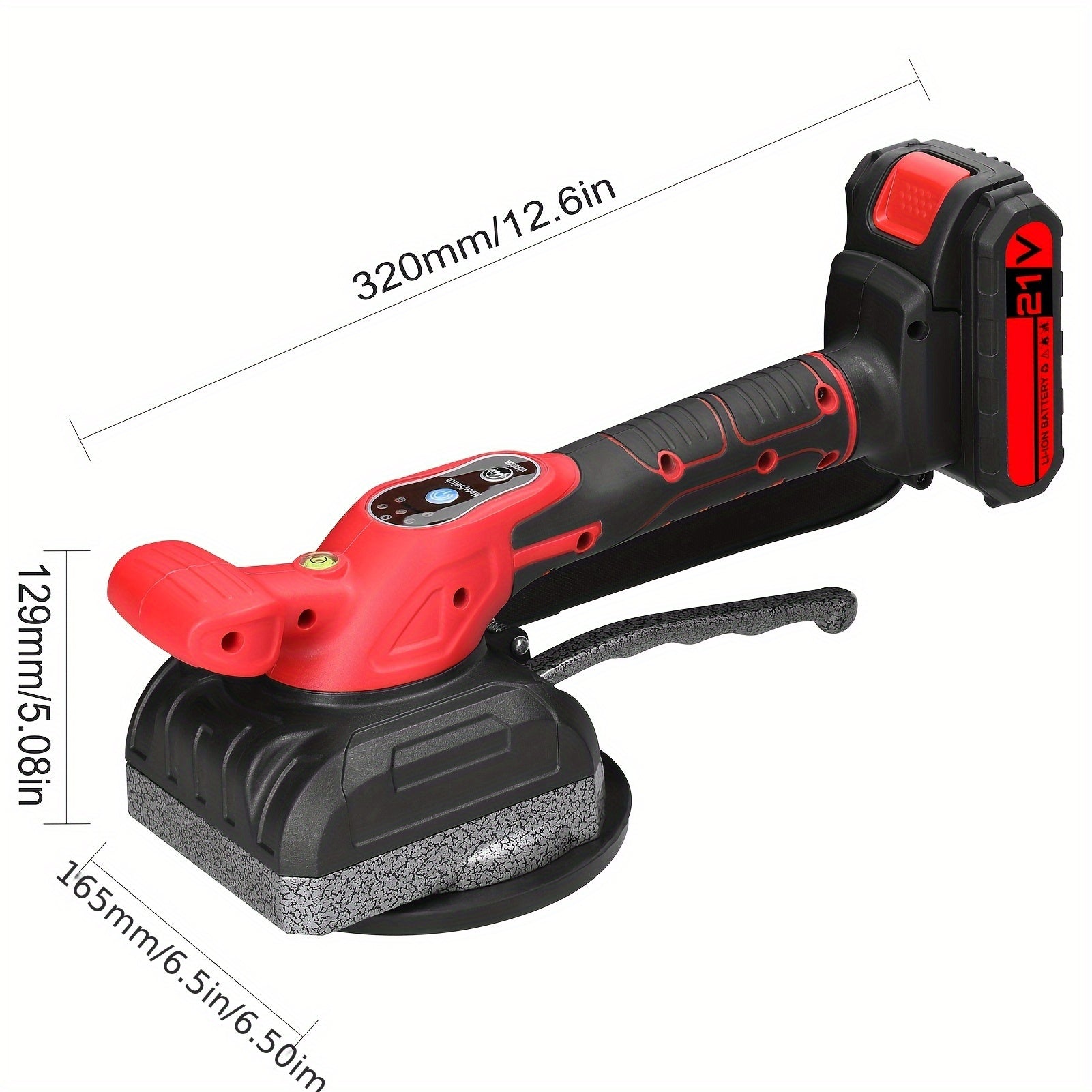 Lixada 21V Fliesenleger Fliesenverlegemaschine Hohe Tragkraft Wand Bodenfliesen Verlegung Vibrationswerkzeug Heimwerker Dekorationswerkzeug mit vergrößertem Saugnapf