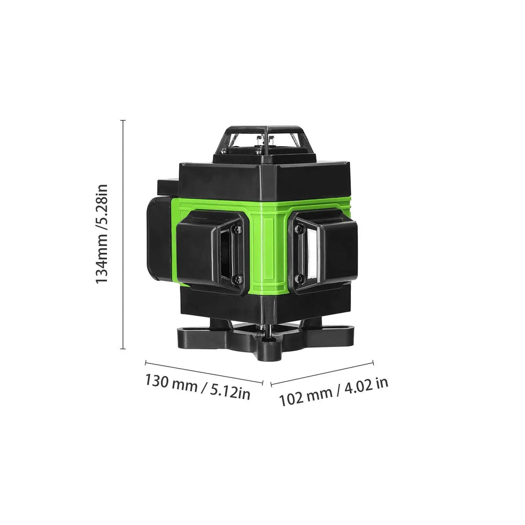 LiXada 4D 16-Linien Laser-Nivelliergerät mit 3° Selbstnivellierung, 2 Stück, 2400mAh USB-Aufladbarer Lithium-Akku, inkl. optionalem 1,2m höhenverstellbarem Legestativ aus Metalllegierung