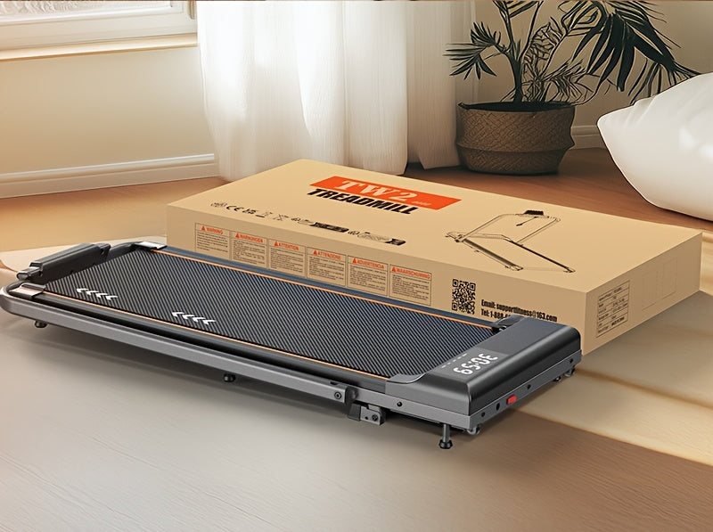MetallMatic Laufband für Zuhause – Walking Pad mit 2,25 PS Motor, 100 kg Tragkraft, Geschwindigkeit 1-6 km/h, Neigungsfunktion, 7-Schicht-Lauffläche, Montage nicht erforderlich