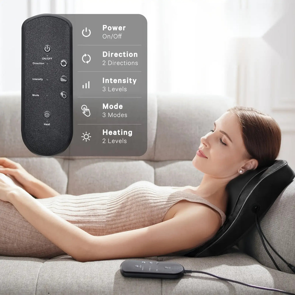 Ein Gerät mit Heizfunktion für Nacken- und Schultermassage - Mit Druck, Roll- und Vibrationsfunktionen, geeignet für Falle, Beine und Körper - Ein perfektes Geschenk für Männer und Frauen, ideal für den Einsatz zu Hause, im Büro und auf Reisen, Muttertags