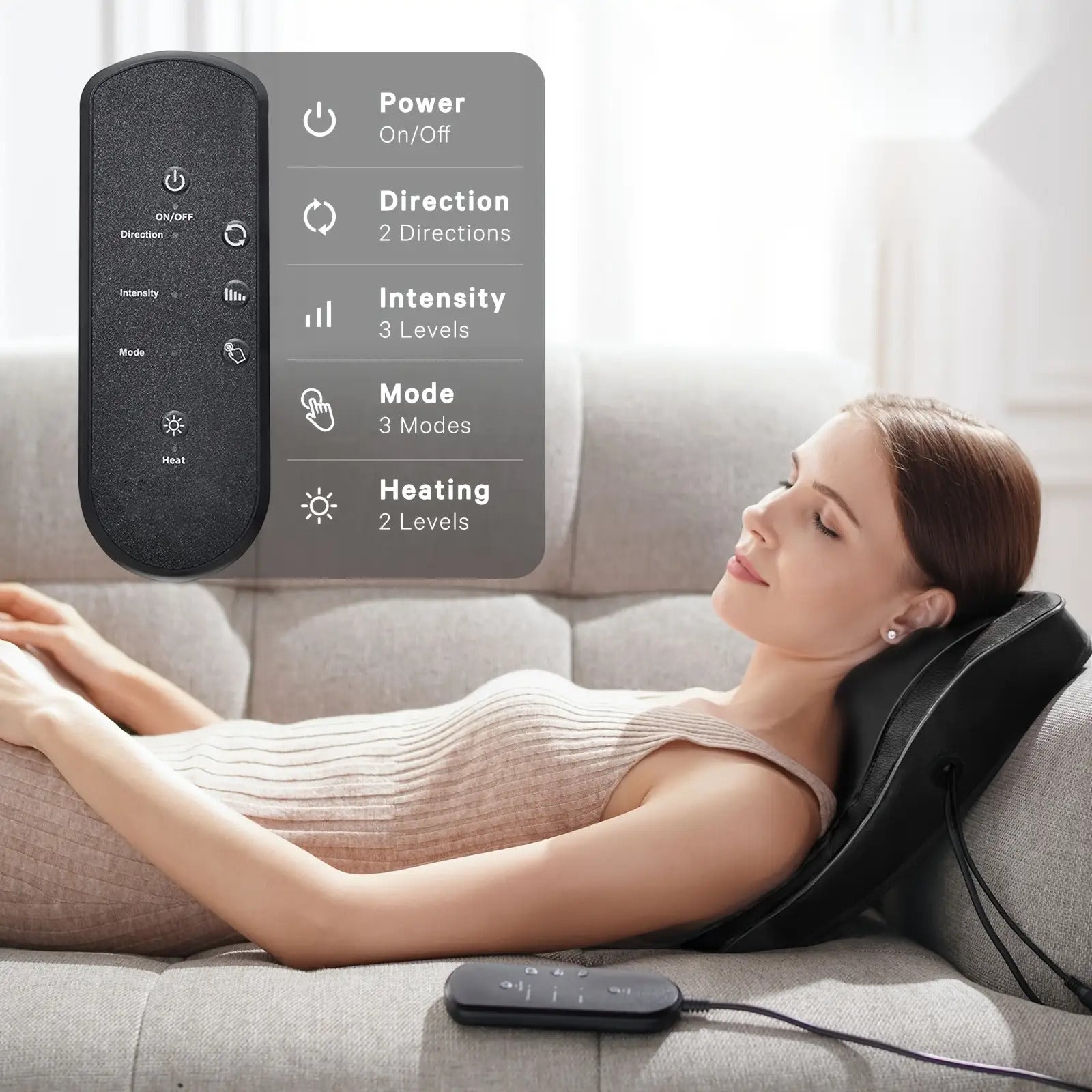 Ein Gerät mit Heizfunktion für Nacken- und Schultermassage - Mit Druck, Roll- und Vibrationsfunktionen, geeignet für Falle, Beine und Körper - Ein perfektes Geschenk für Männer und Frauen, ideal für den Einsatz zu Hause, im Büro und auf Reisen, Muttertags