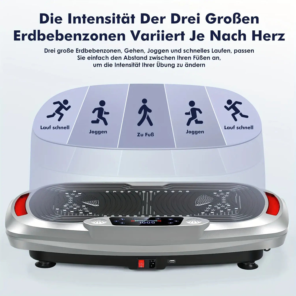 300W intelligente Vibrationsscheibe + elektromagnetische Tiefenmassage | mit Musik + 120-stufiger Touch-Einstellung | leiser Motor | maximale Belastung 200 kg | mit Seil | Ganzkörper-Gewichtsverlust-Training | Schlankheits- & Formgebung | Heim-/Fitnessstu