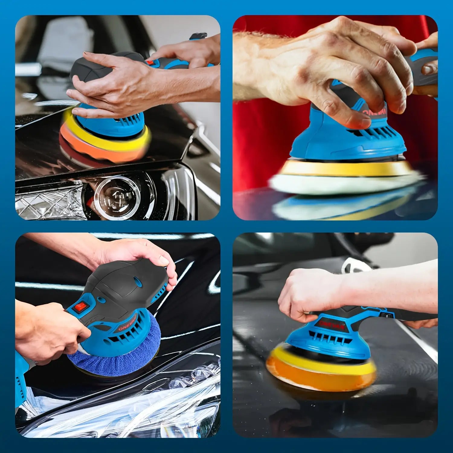 21V Polierschleifer, 150mm Schleifscheiben-Polierer für Auto-Detailing mit Politur- und Wachs-Funktion, 5000 U/min, Elektro-Poliertechnik für Autos und Möbel, geeignet für Yofidra-Akkus – Ideal für Haus & Badezimmer-Wandreinigung