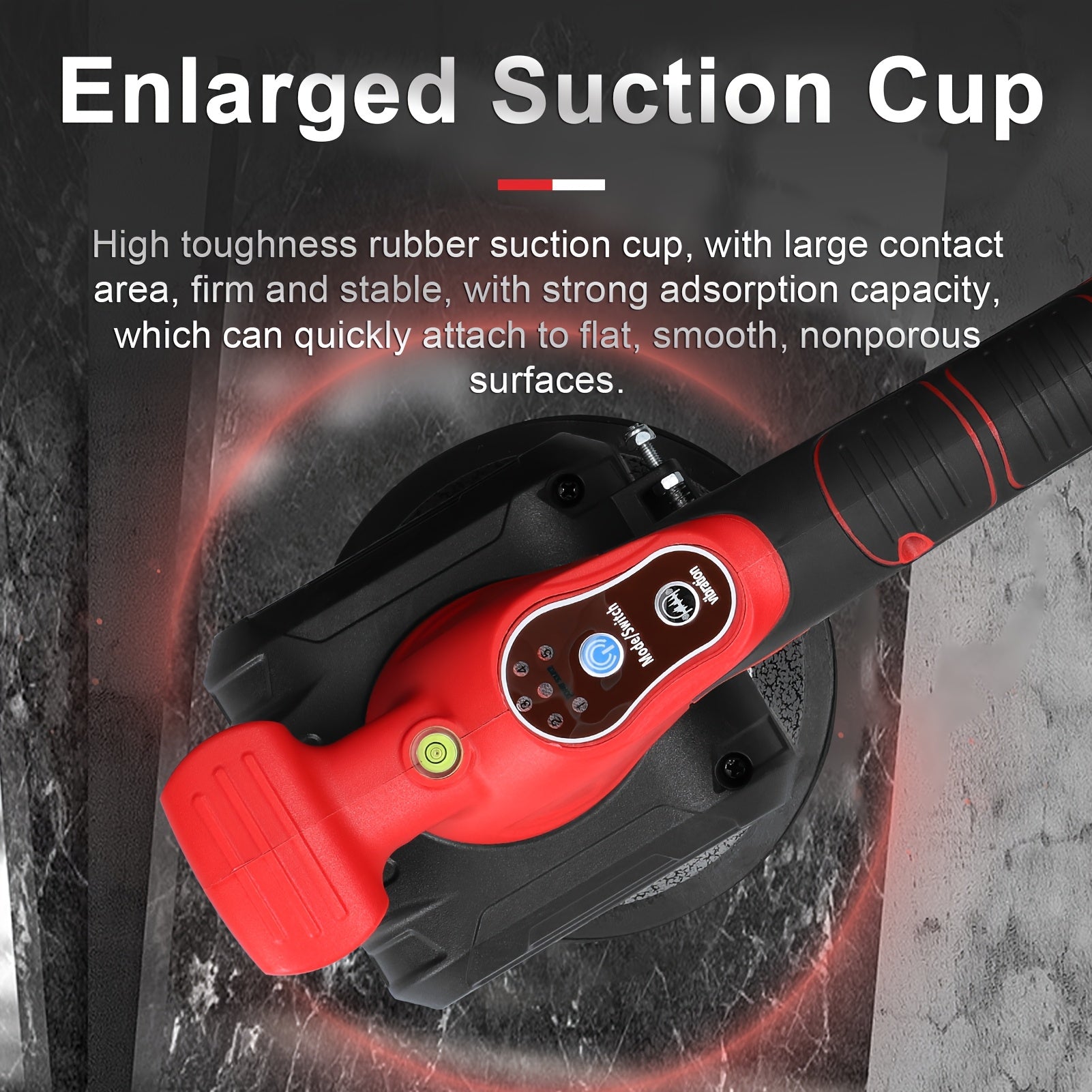 Lixada 21V Tile Tiling Machine High Loading Capacity Wall Floor Tiles Laying Vibrating Tool Home Decoration Utility Tools with Enlarged Suction Cup