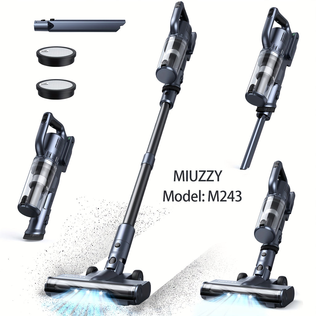 Lubluelu Cordless Stick Vacuum Cleaner - 25KPa Powerful Suction, Lightweight & Portable, 6-in-1 Multi-Surface Cleaning for Carpet, Floor, Pet Hair - 220-240V, 0, 9L Capacity, 6 Accessories, Rechargeable Battery, European Plug, Cordless Vacuum Cleaner, Hom