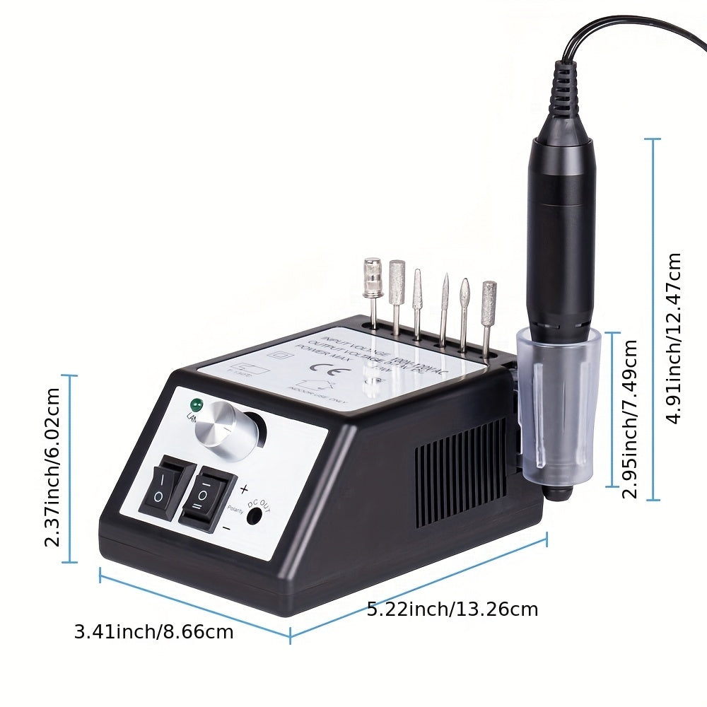 Professional Acrylic Nail Set with 20000RPM Electric Nail Drill for Nail Filing, Suitable for Gel Nail Polish Removal, Comes with 1 Pack of Sanding Bands.