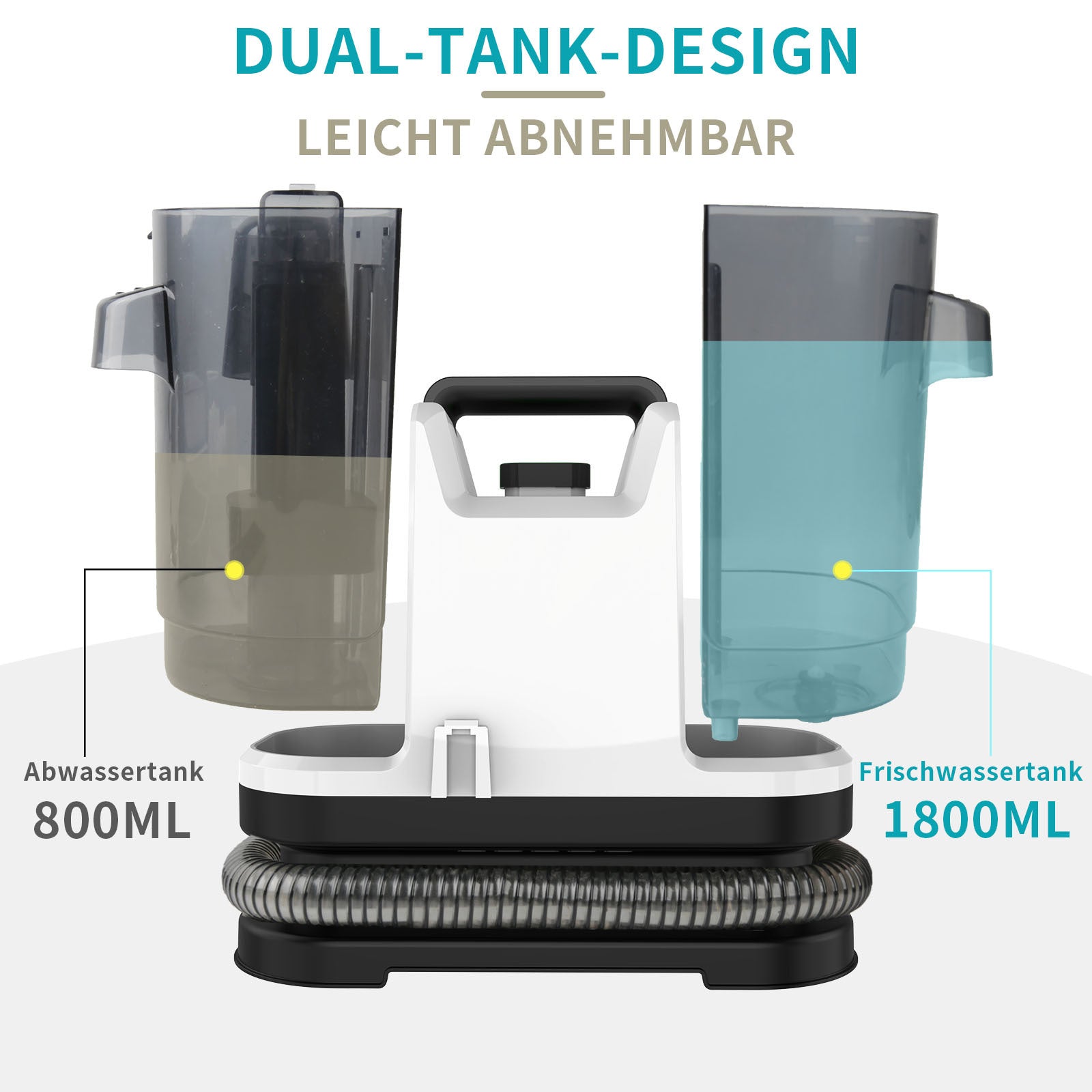 Fabric Cleaner 500W 12Kpa Handheld Carpet Cleaner for Sofa Floor Mats Curtain Spray Suction Integrated Machine Clean Machine