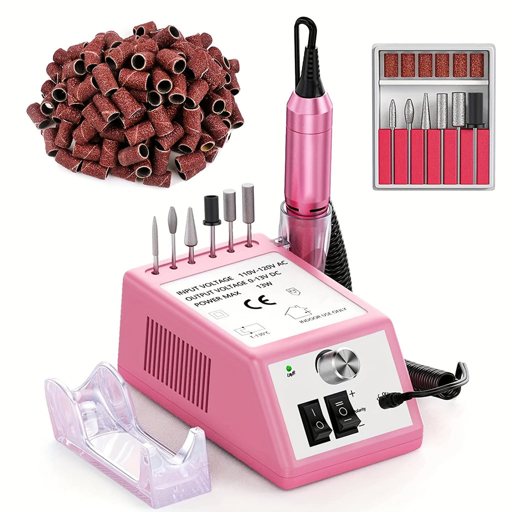 Professional Acrylic Nail Set with 20000RPM Electric Nail Drill for Nail Filing, Suitable for Gel Nail Polish Removal, Comes with 1 Pack of Sanding Bands.