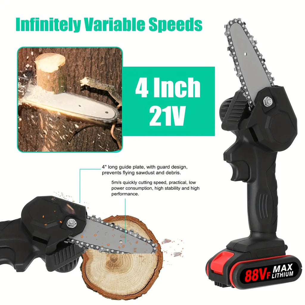21V 4-Zoll Gartensäge und 21V 25mm Elektrische Gießerschere Set, Leichtgewicht und Tragbar – Ideal zum Beschneiden, Holzspalten, Schneiden oder Trimmen von Ästen in Obstgärten und Weinbergen