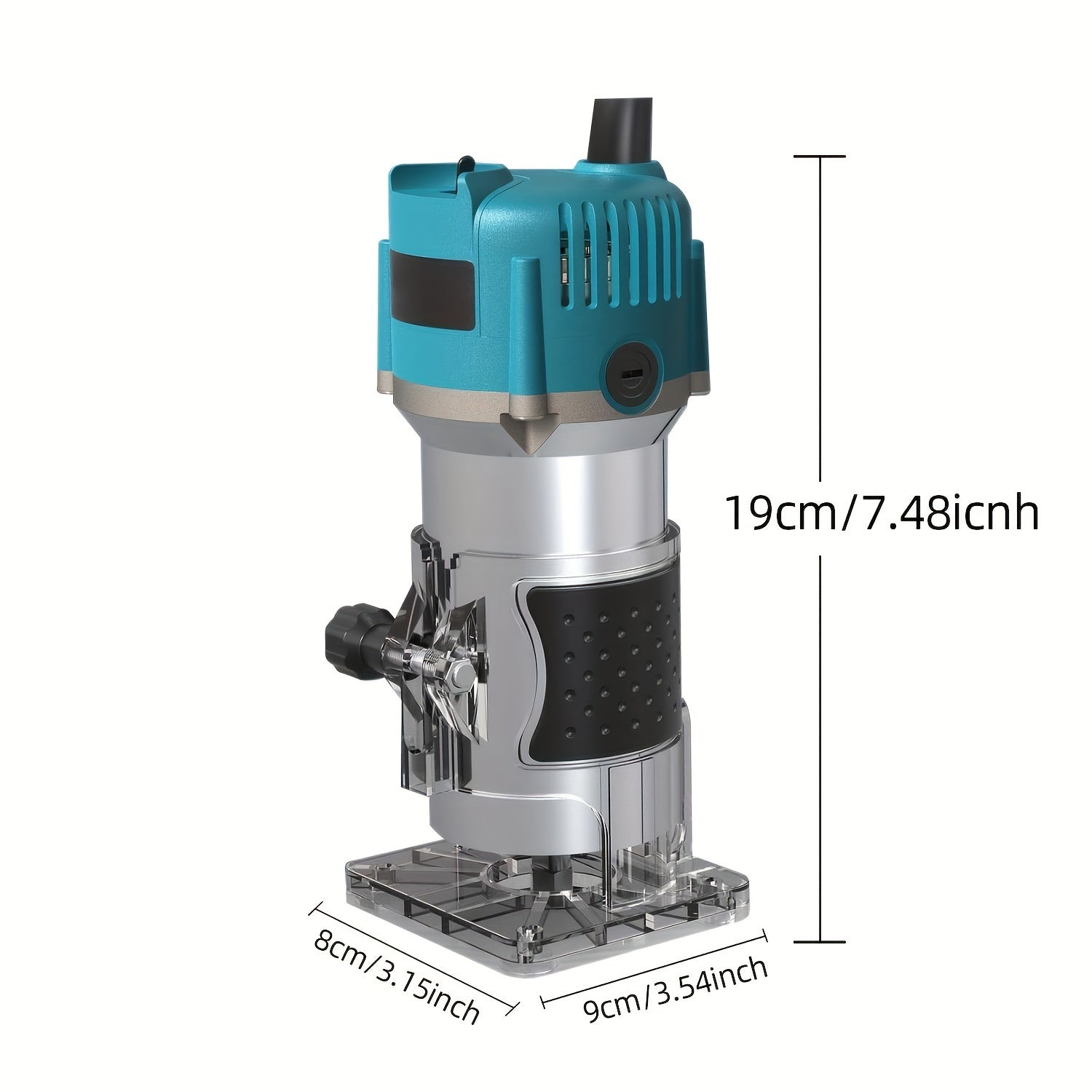 30000 U/min, 800 W Holzfräsmaschine für Schnitzen, Fräsen, Trimmen, Rillen, 1/4 Zoll Spannfutter + präzise Tiefenverstellung, elektrischer Holzschneider, Tischler-Elektrowerkzeug, Fräser-Set (15 Stk.), geeignet für DIY