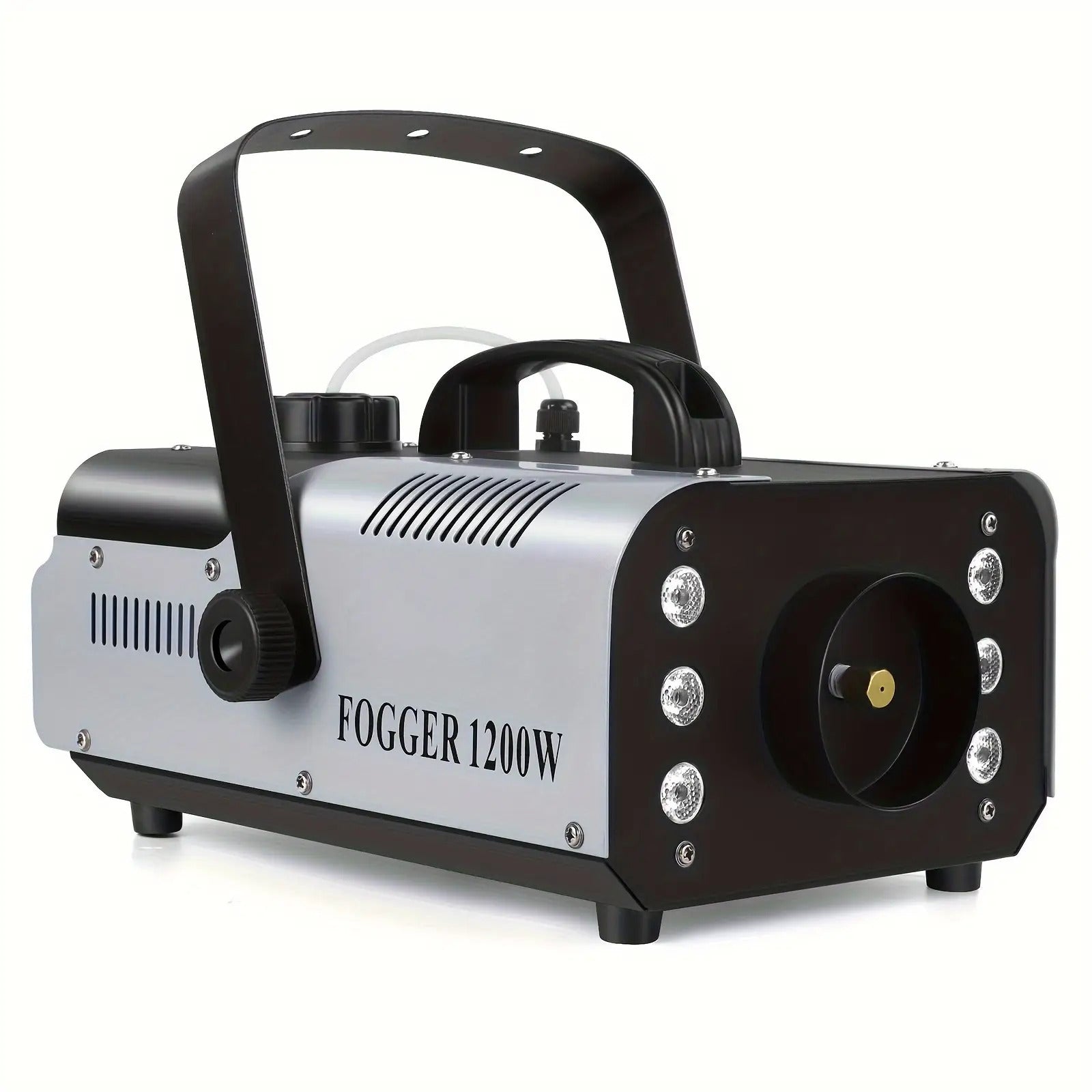 1200W Nebelmaschine mit RGB 6-LED-Beleuchtung, Rauch- und Nebelgenerator für Bühneneffekte | Professionelle Bühnenausrüstung für Theater, Heimunterhaltung, Halloween-Partys, DJs, Nachtclubs und Hochzeiten