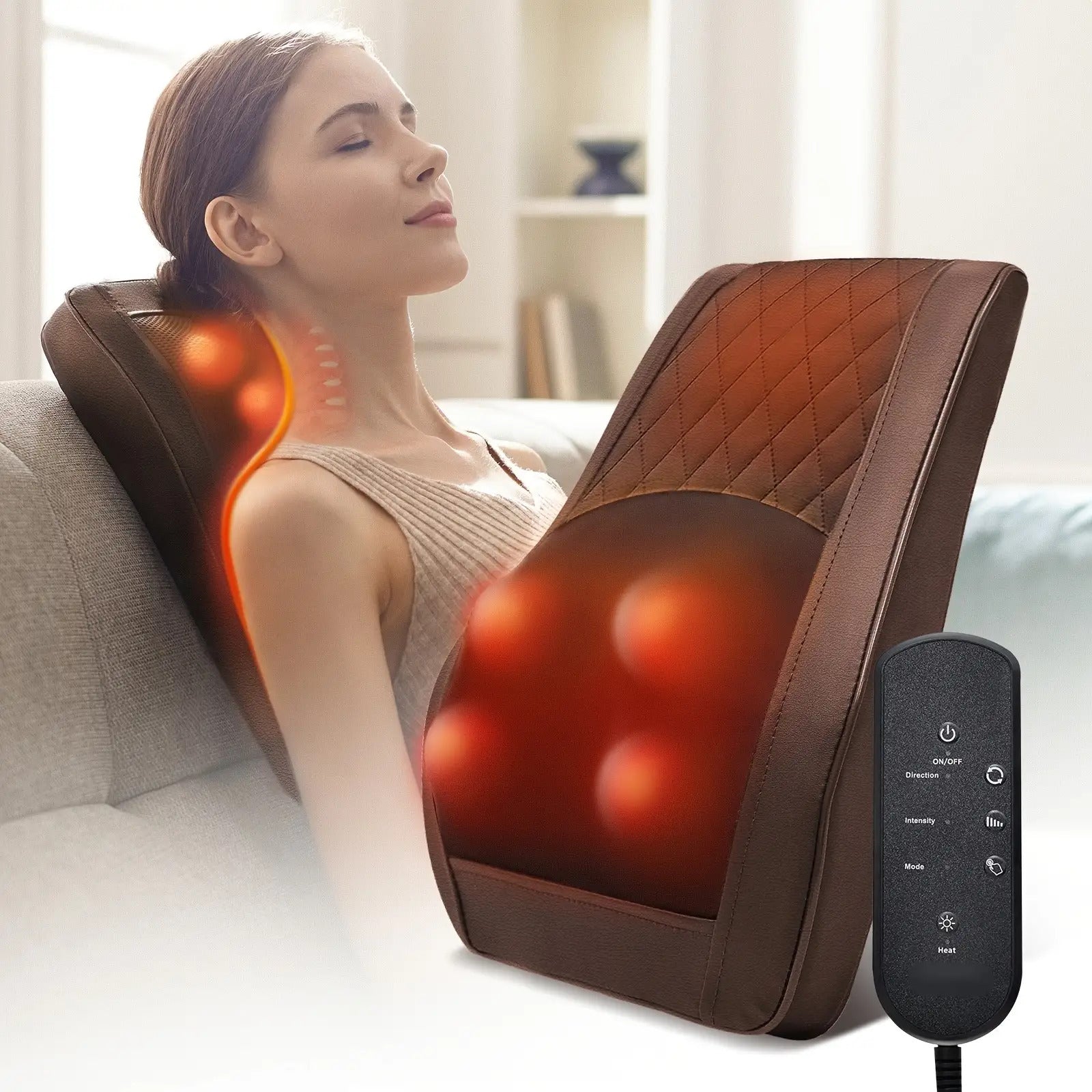 Ein Gerät mit Heizfunktion für Nacken- und Schultermassage - Mit Druck, Roll- und Vibrationsfunktionen, geeignet für Falle, Beine und Körper - Ein perfektes Geschenk für Männer und Frauen, ideal für den Einsatz zu Hause, im Büro und auf Reisen, Muttertags