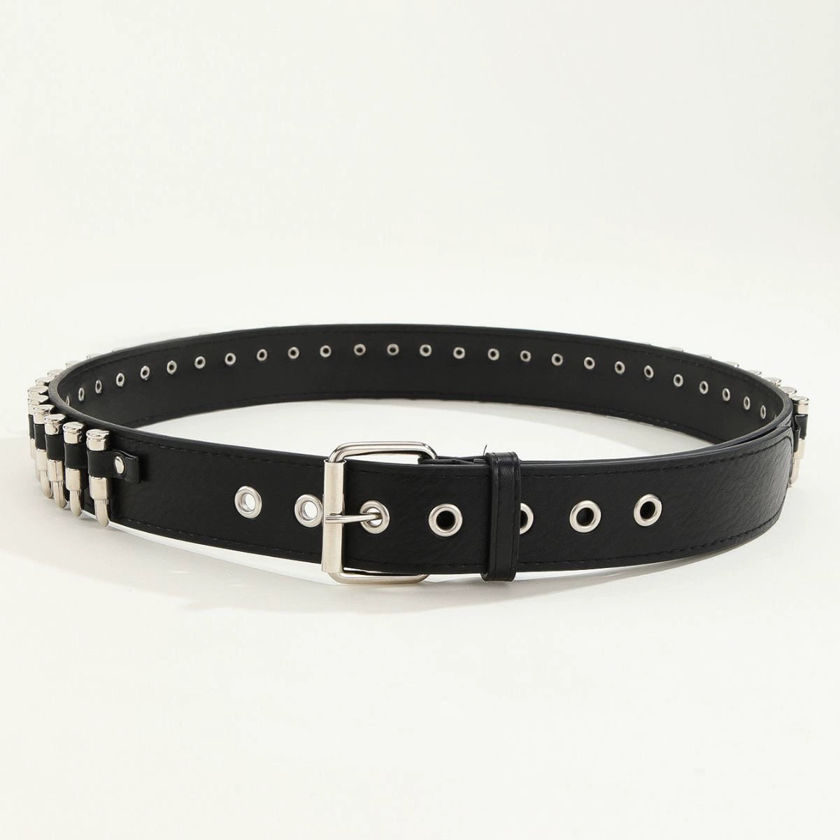 New women's bullet belt, European and American punk style rivet belt, fashionable and versatile personalized women's belt decoration trend