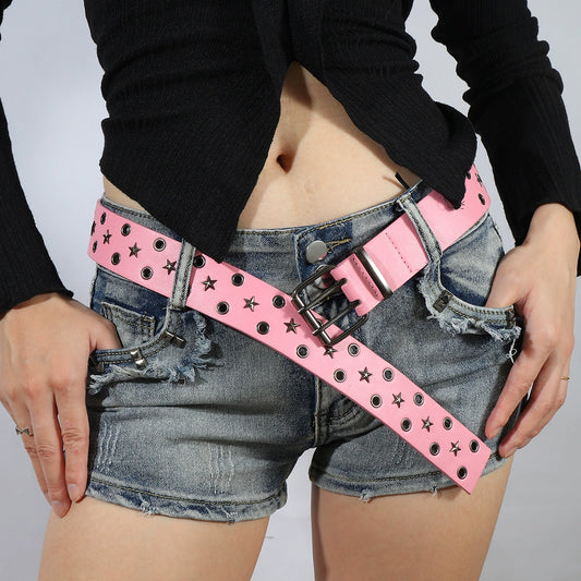 Punk y2k belt women's 2024 new accessories decorative skirt jeans women's large size extended belt