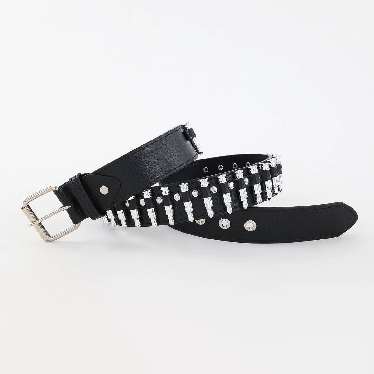 New women's bullet belt, European and American punk style rivet belt, fashionable and versatile personalized women's belt decoration trend