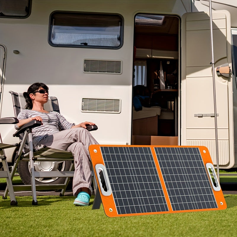 Solar Generator with Solar Panel Included, Flashfish 200W Portable Power Station + 60W Solar Panel, 200W AC Outlets, 151Wh/40800mAh Backup Battery for Home/RV/Camping Power Outage