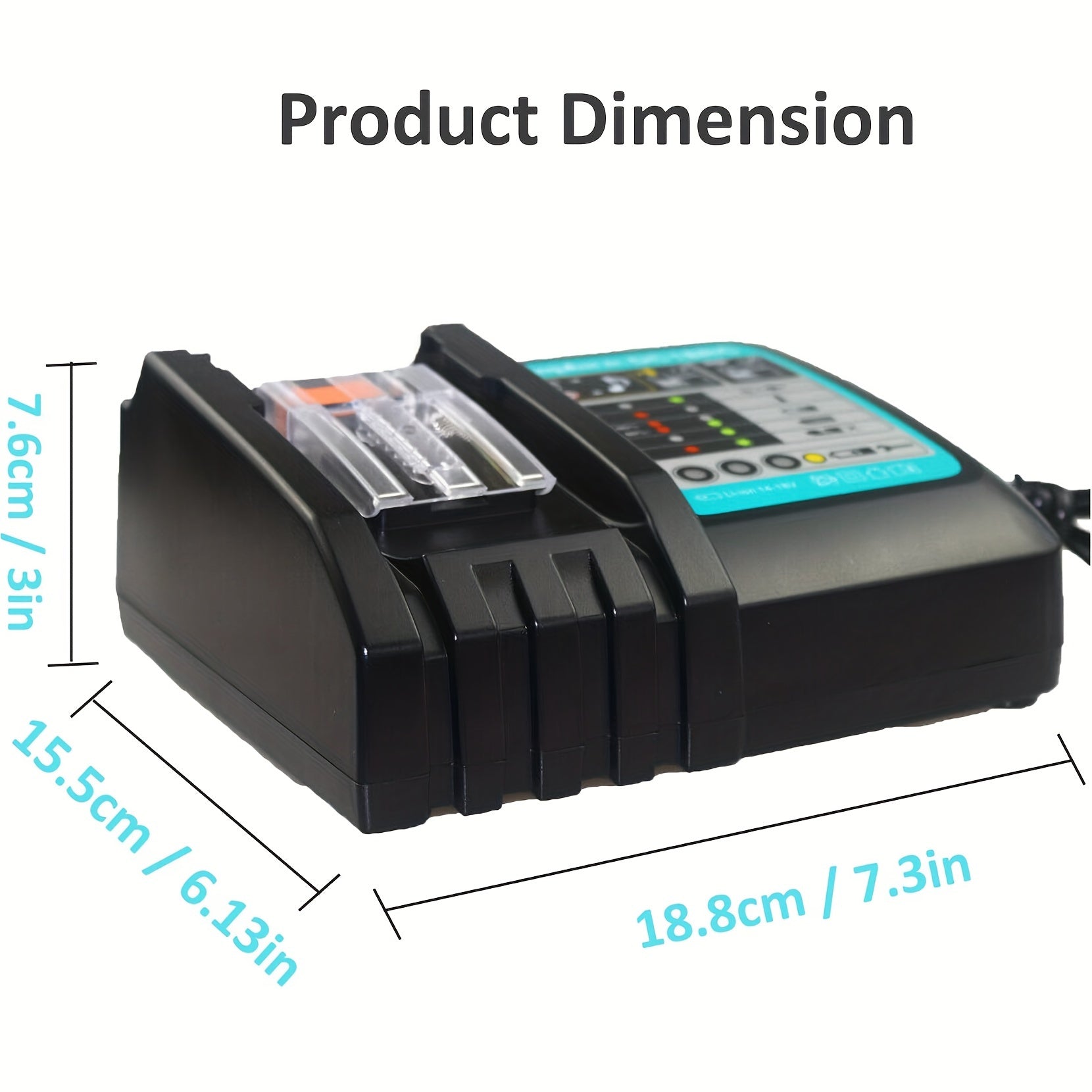 2pcs 8.0 Battery Charger Set, Replacement Li-Ion Rechargeable Batteries 18V 8000mAh Battery Compatible with Makita BL1815 BL1830 BL1840 BL1850 18V 8.0Ah Battery &Charger with LED Indicator