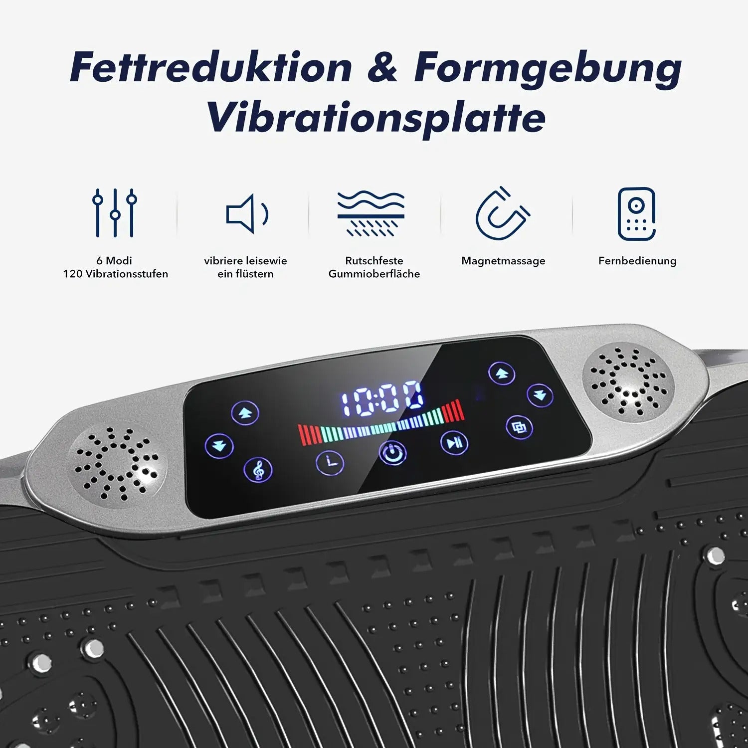 300W intelligente Vibrationsscheibe + elektromagnetische Tiefenmassage | mit Musik + 120-stufiger Touch-Einstellung | leiser Motor | maximale Belastung 200 kg | mit Seil | Ganzkörper-Gewichtsverlust-Training | Schlankheits- & Formgebung | Heim-/Fitnessstu
