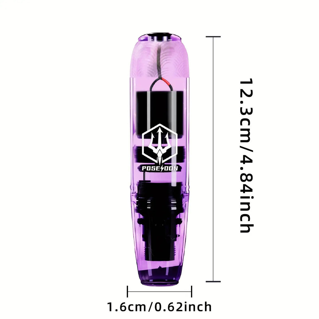 POSEIDON Tattoo-Maschinen-Set Komplettset mit 20 Tätowier-Nadeln, 1500mAh Akku, kabellose Tätowiermaschine inklusive 11 Tinten – Perfekt für Anfänger und professionelle Künstler
