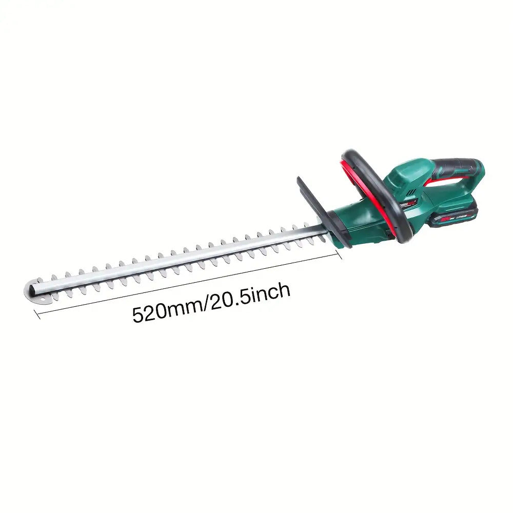 POSENPRO 20V Akku-Gehölztrimmer mit 52 cm Klingenlänge & 15 mm Zahnabstand - 2,0 Ah Lithium-Ionen-Akku, 1H Schnellladegerät, ergonomischer Griff für hohe Hecken und Sträucher – EU-Stecker Gartengeräte, effizientes Design, langlebige Konstruktion