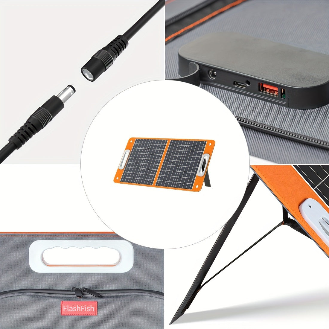 Solar-Generator mit Solarpanel Inklusive, Flashfish 200W Tragbare Kraftstation + 60W Solarmodul, 200W AC-Ausgänge, 151Wh/40800mAh Backup-Batterie für Haus/Wohnmobil/Camping Stromausfall