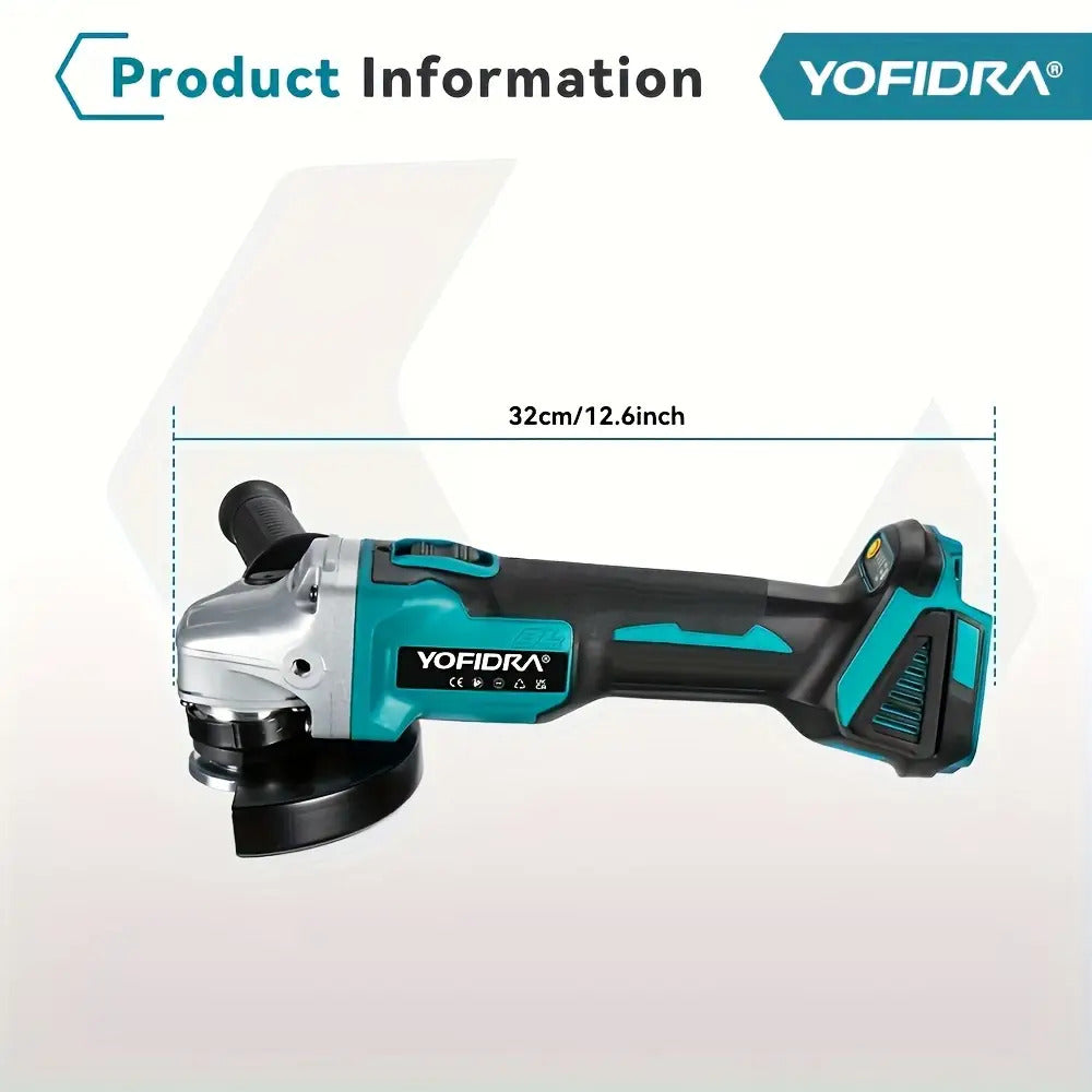 2000W Bürstenloser Winkelschleifer Polierer 125mm, Elektrowerkzeug für Makita 18V Akku (Akku nicht im Lieferumfang enthalten)