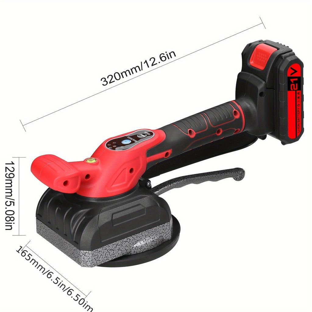 Lixada 21V Fliesenleger Fliesenverlegemaschine Hohe Tragkraft Wand Bodenfliesen Verlegung Vibrationswerkzeug Heimwerker Dekorationswerkzeug mit vergrößertem Saugnapf