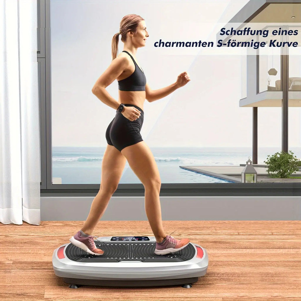 300W intelligente Vibrationsscheibe + elektromagnetische Tiefenmassage | mit Musik + 120-stufiger Touch-Einstellung | leiser Motor | maximale Belastung 200 kg | mit Seil | Ganzkörper-Gewichtsverlust-Training | Schlankheits- & Formgebung | Heim-/Fitnessstu