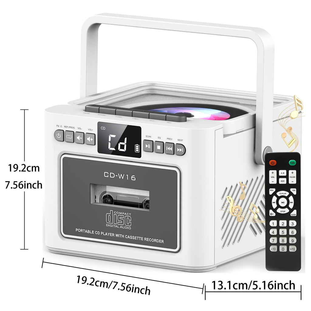 CD Cassette Player Boombox with 5000mAh