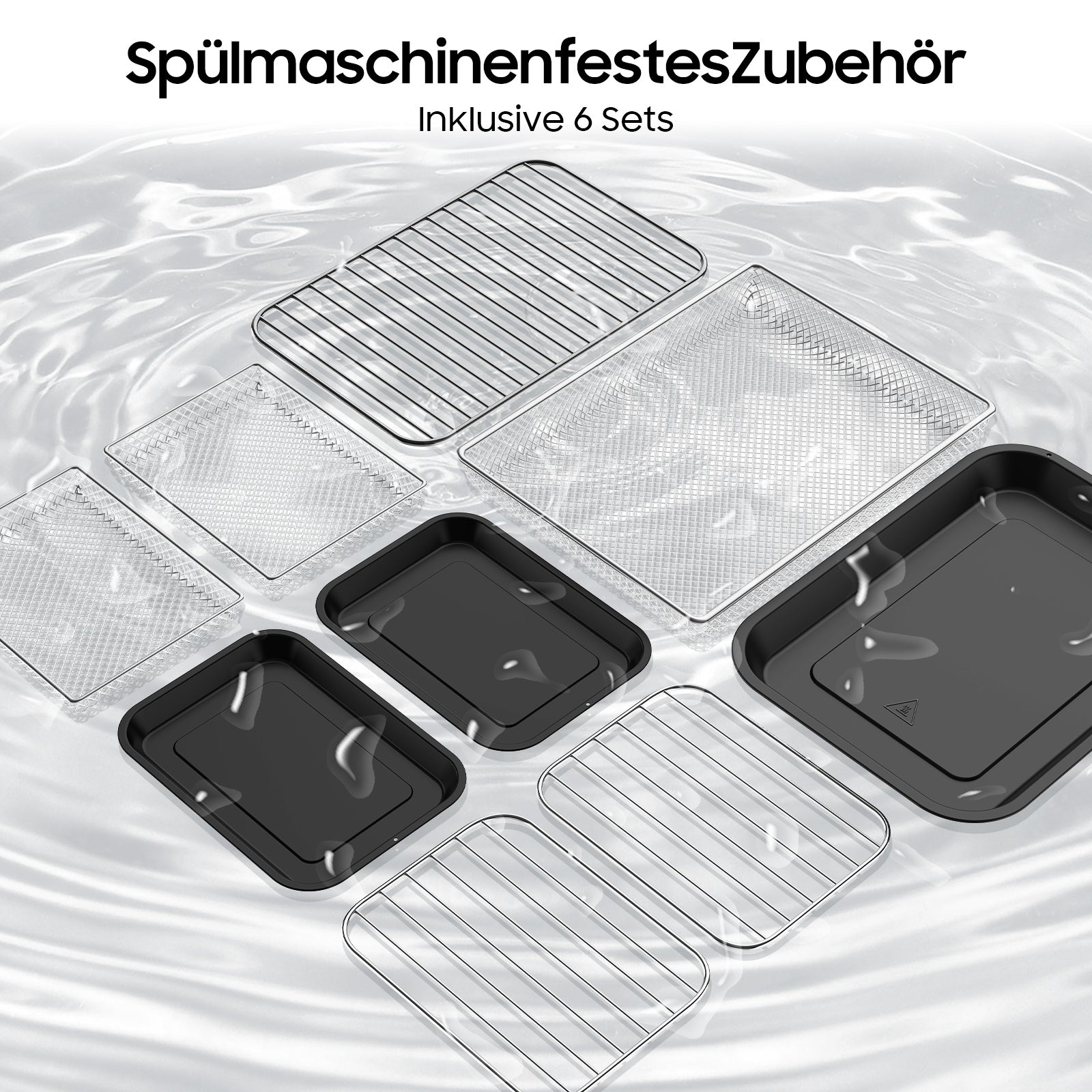 Heißluftfritteuse Doppelkammer Airfryer 12L - Heissluftfriteuse XXL Friteuse mit Sichtfenster, LED Touchscreen, 2 Fächer, 10 Programmen, Sync Finish & Dual Cook, Dörrer Funktion, 2600W